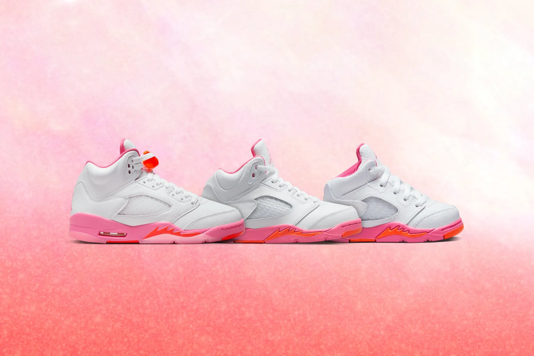 5 Retro (TD) - White/Pinksicle/Safety Orange