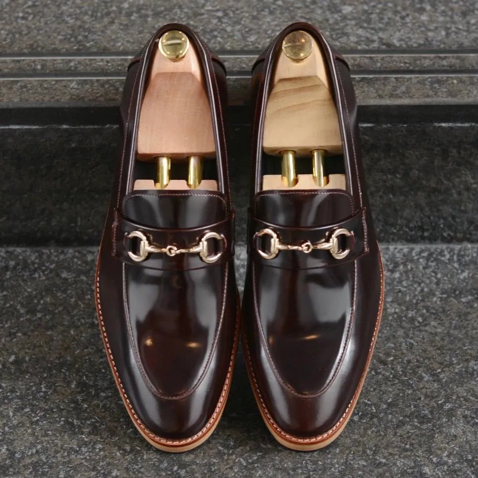 702 Horsebit Loafer Burgundy - Wooden Soles