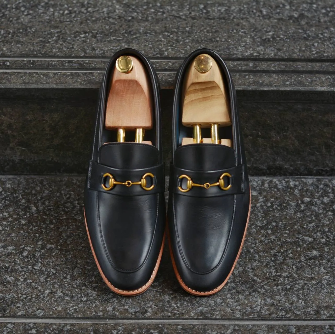 702 Horsebit Loafer MattBlack - Wooden Soles