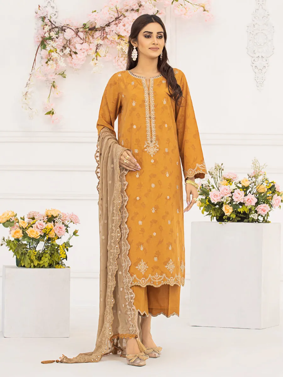 ACE Galleria Bahaar Festive Embroidered Dobby 3Pc Suit A-WU3P23-22771