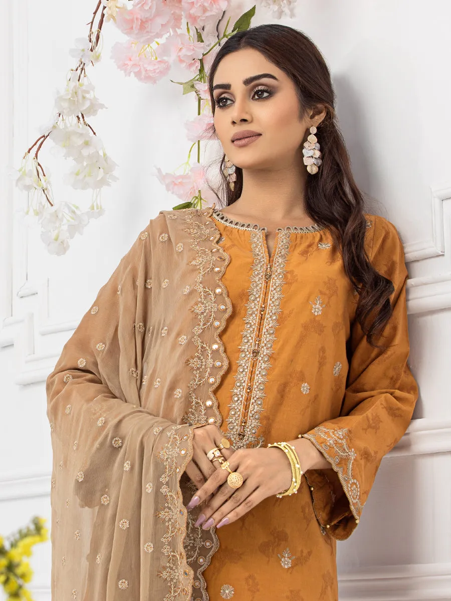 ACE Galleria Bahaar Festive Embroidered Dobby 3Pc Suit A-WU3P23-22771