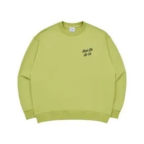 acme de la vie  |Crew Neck Long Sleeves Cotton Logo Sweatshirts