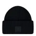 Acne Studios Ribbed Face Logo Beanie Black