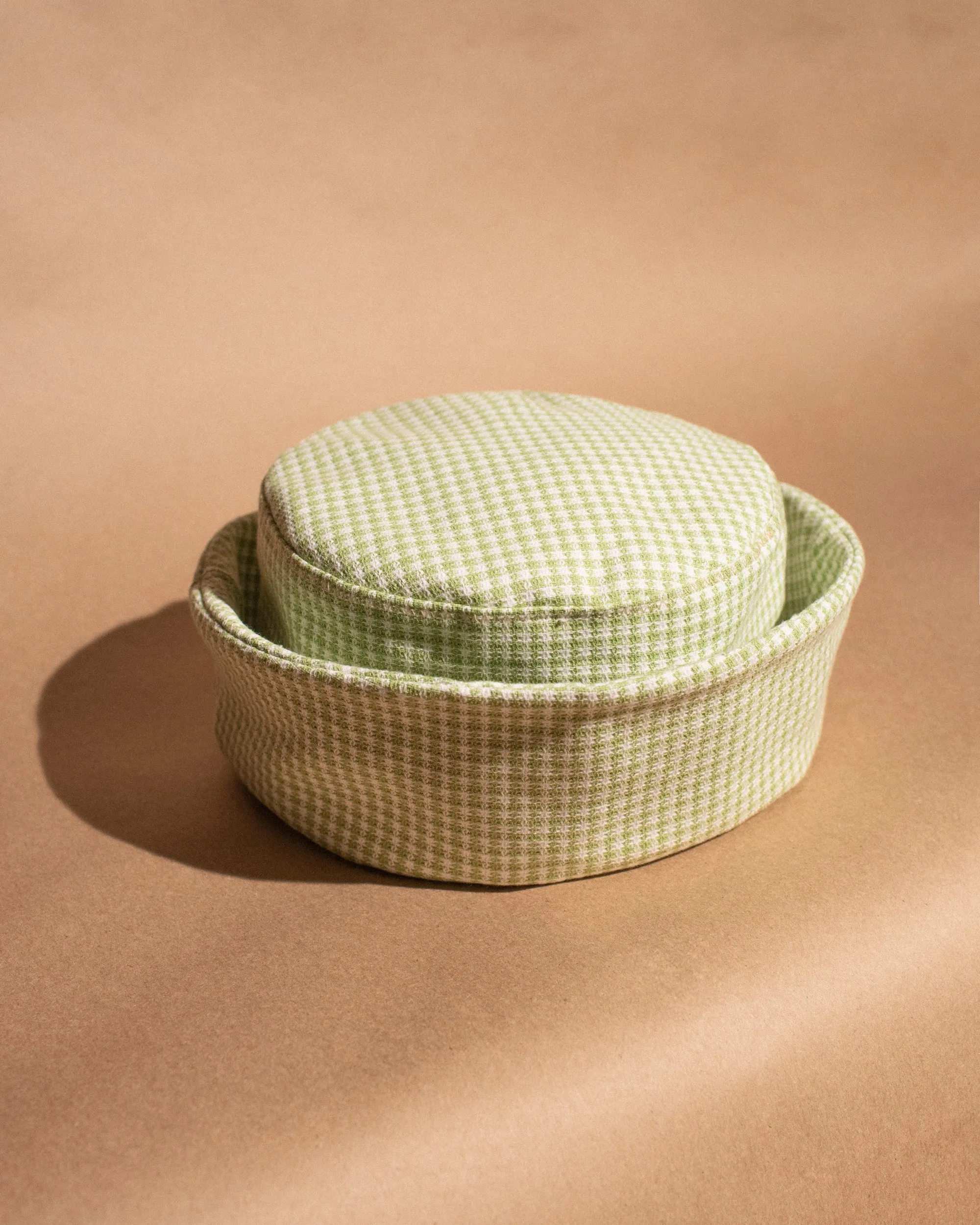 Agnes Hat in Gingham Green