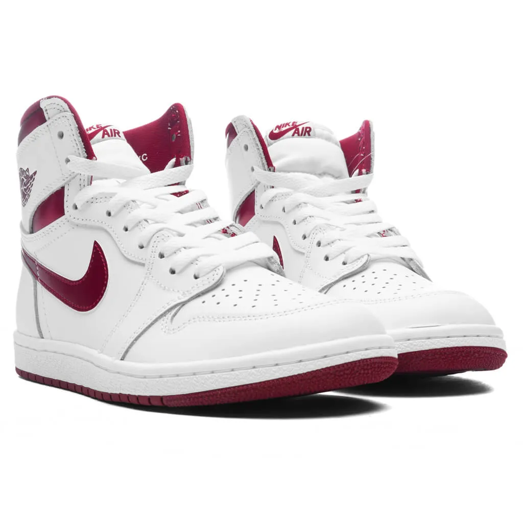 Air Jordan 1 High Retro '85 'Metallic Burgundy' - White/Team Red/White