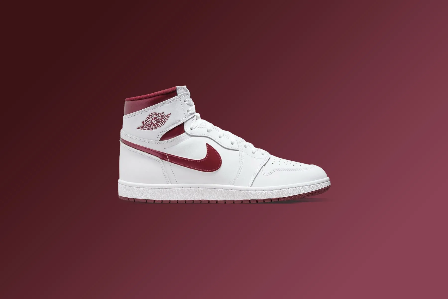 Air Jordan 1 High Retro '85 'Metallic Burgundy' - White/Team Red/White