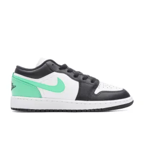 Air Jordan 1 Low (GS) - White/Black/Green Glow