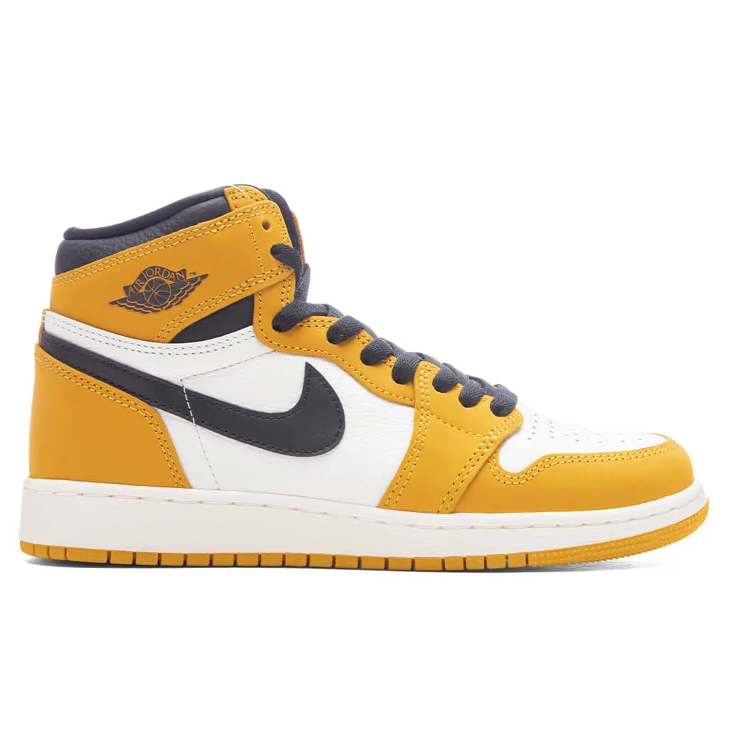 Air Jordan 1 Retro High OG (GS) 'Yellow Ochre' - Yellow Ochre/Black/Sail