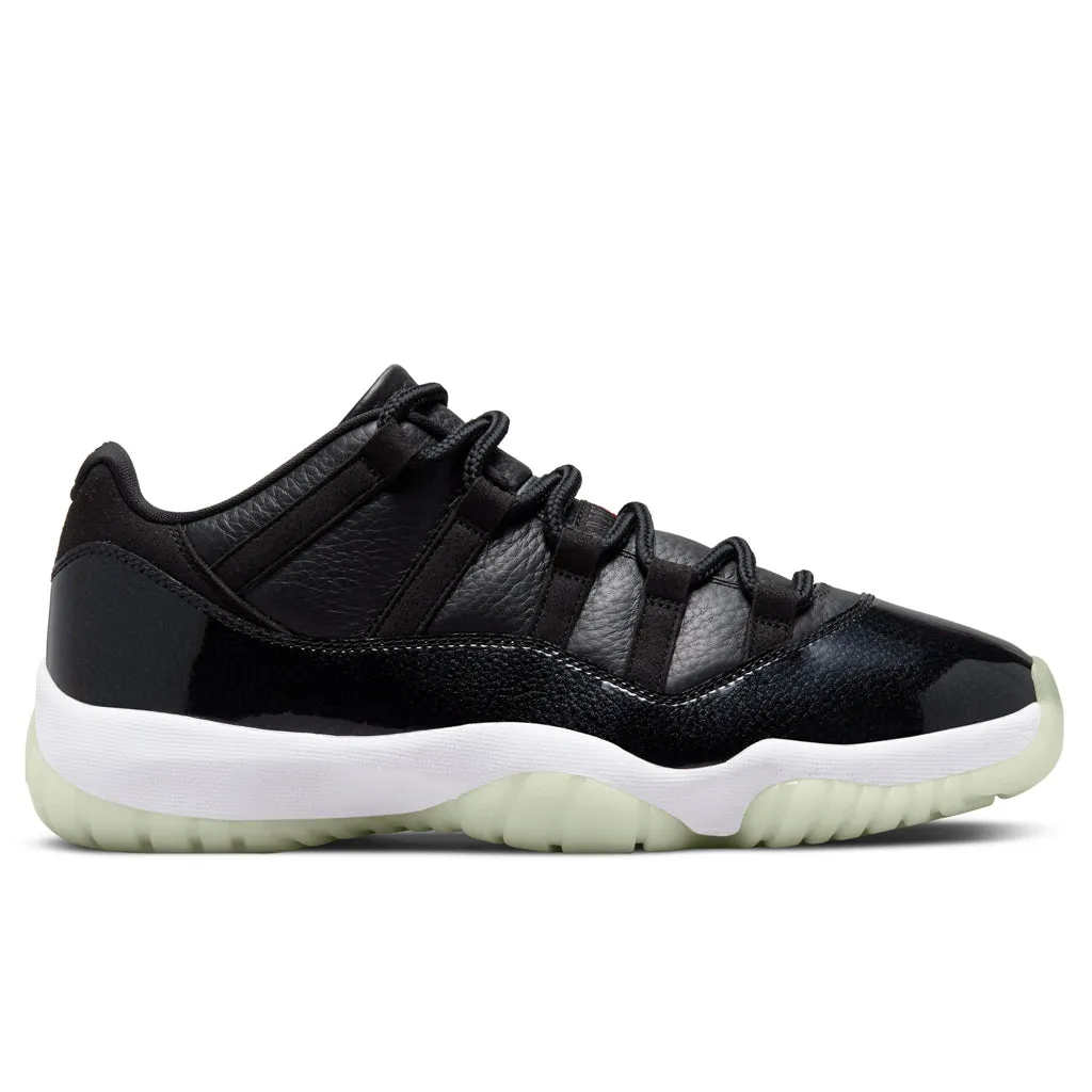 Air Jordan 11 Retro Low '72-10' - Black/Gym Red/White