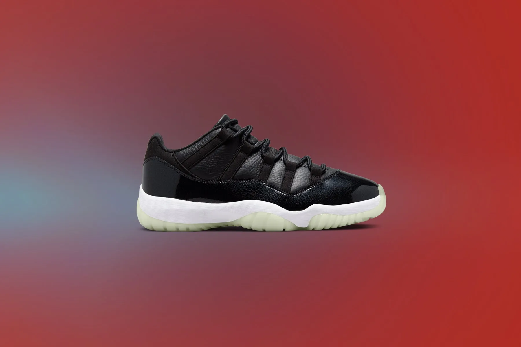 Air Jordan 11 Retro Low '72-10' - Black/Gym Red/White