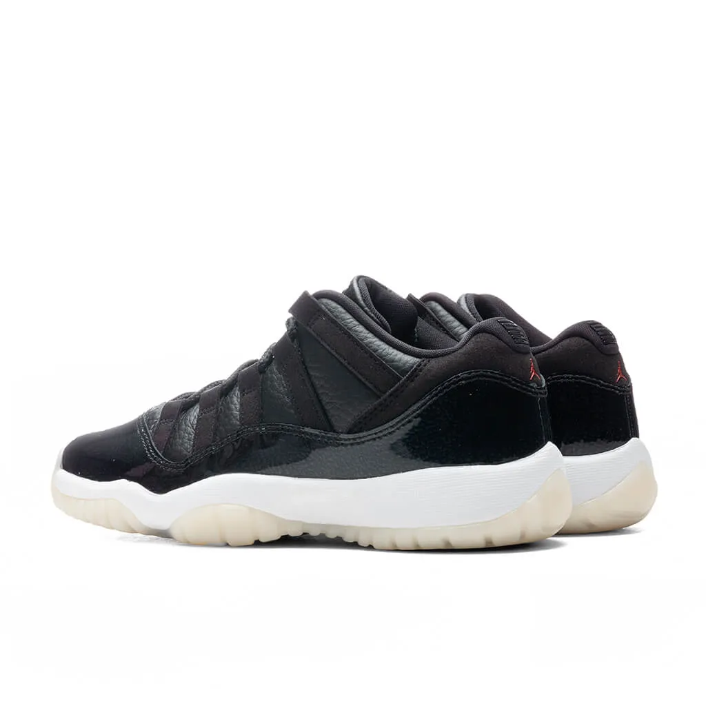 Air Jordan 11 Retro Low (GS) '72-10' - Black/Gym Red/White