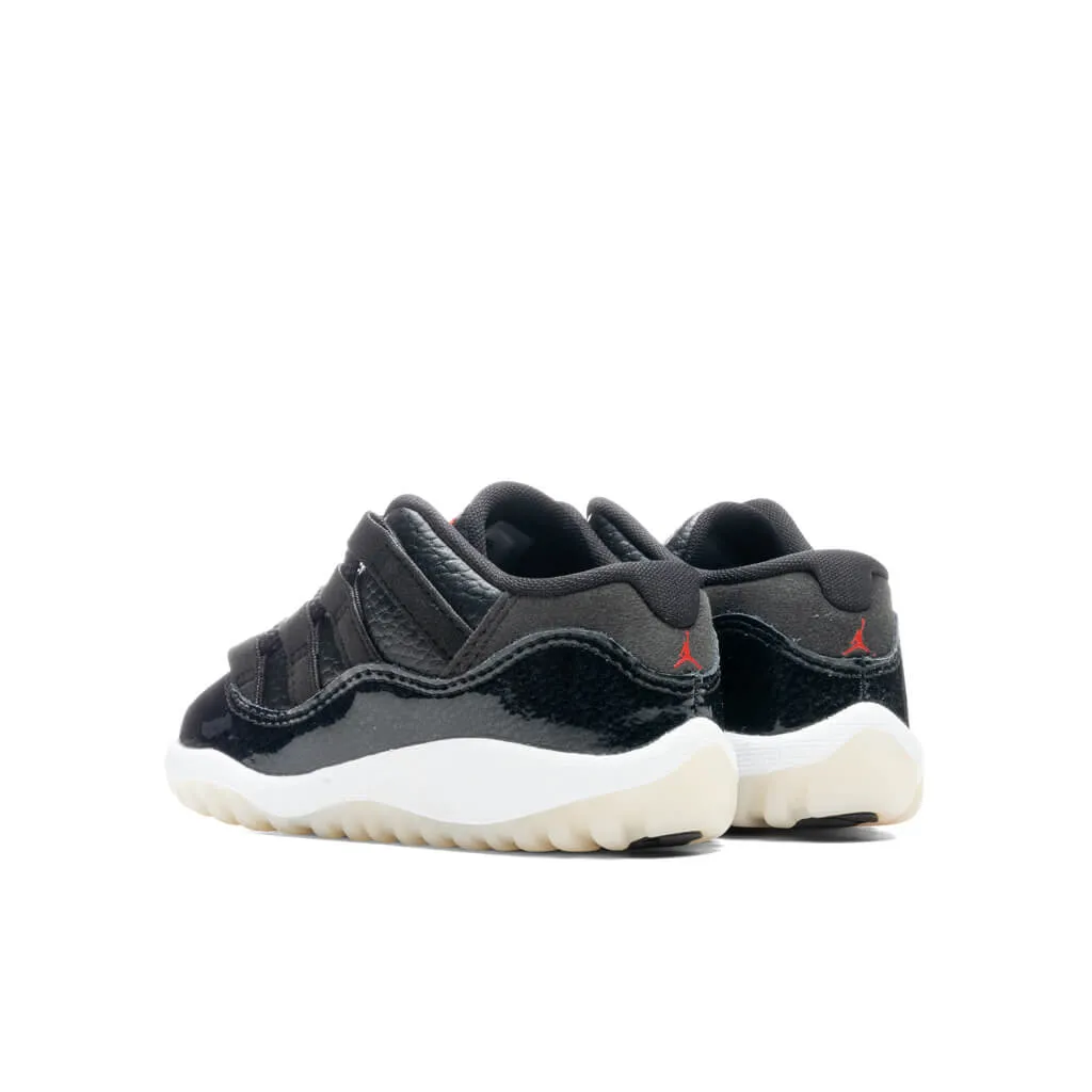 Air Jordan 11 Retro Low (TD) '72-10' - Black/Gym Red/White