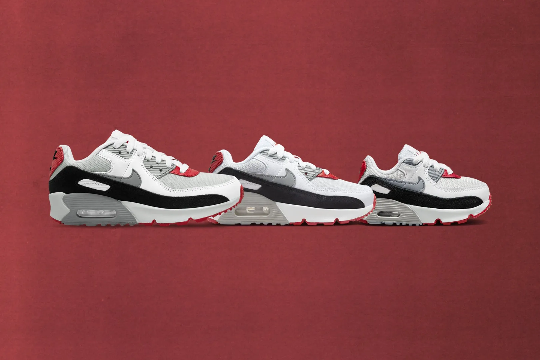 Air Max 90 LTR (GS) - Photon Dust/Particle Grey/Varsity Red