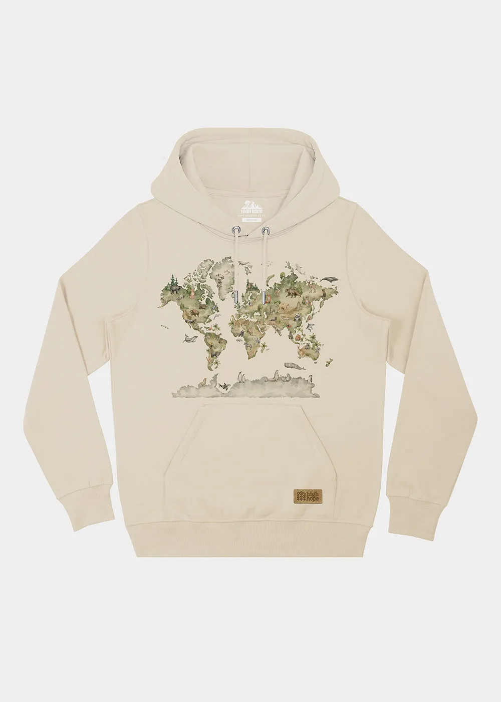 Animal World Map Hoodie / Front Print