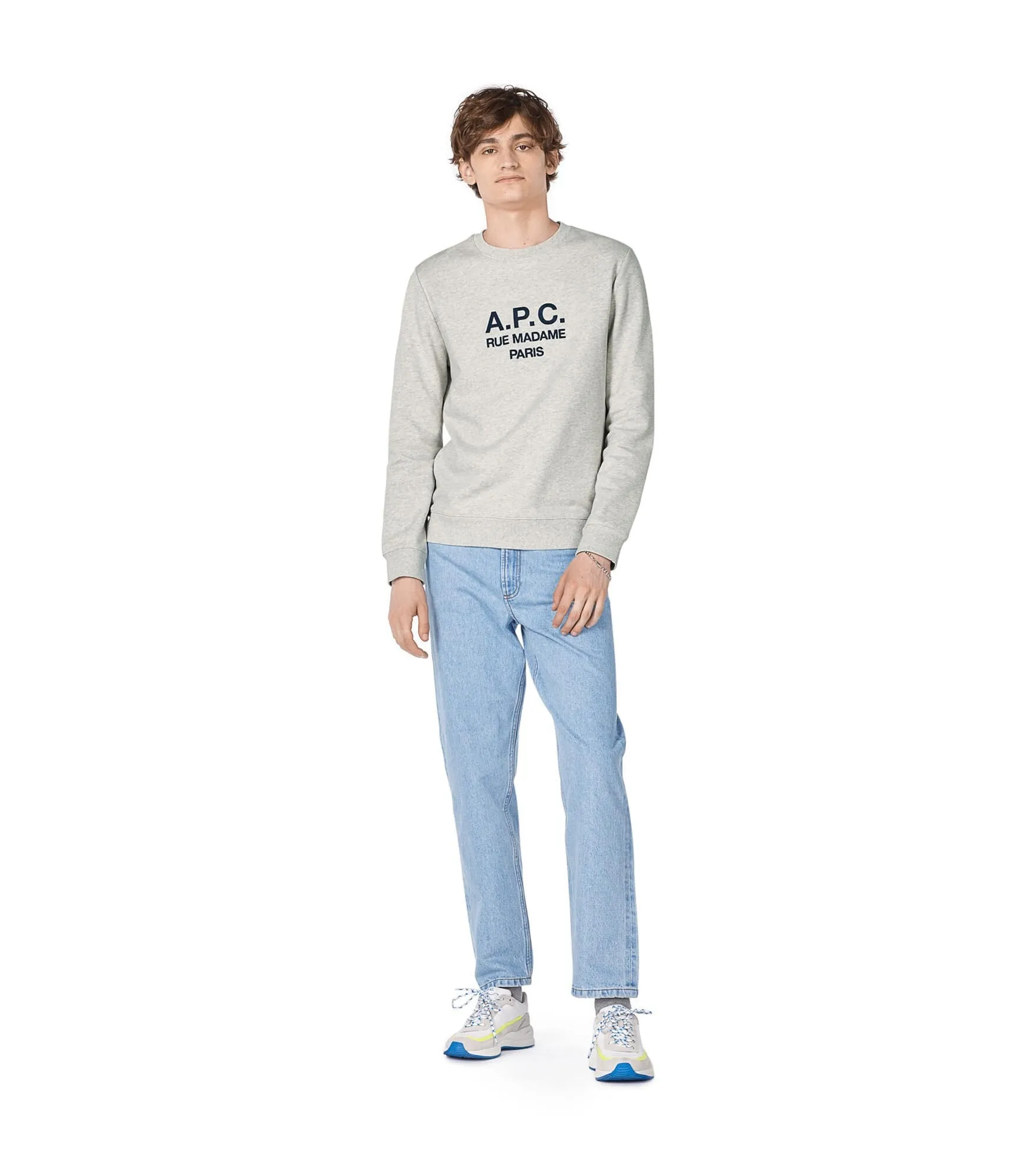 A.P.C.  |Crew Neck Long Sleeves Plain Logo Designers Sweatshirts