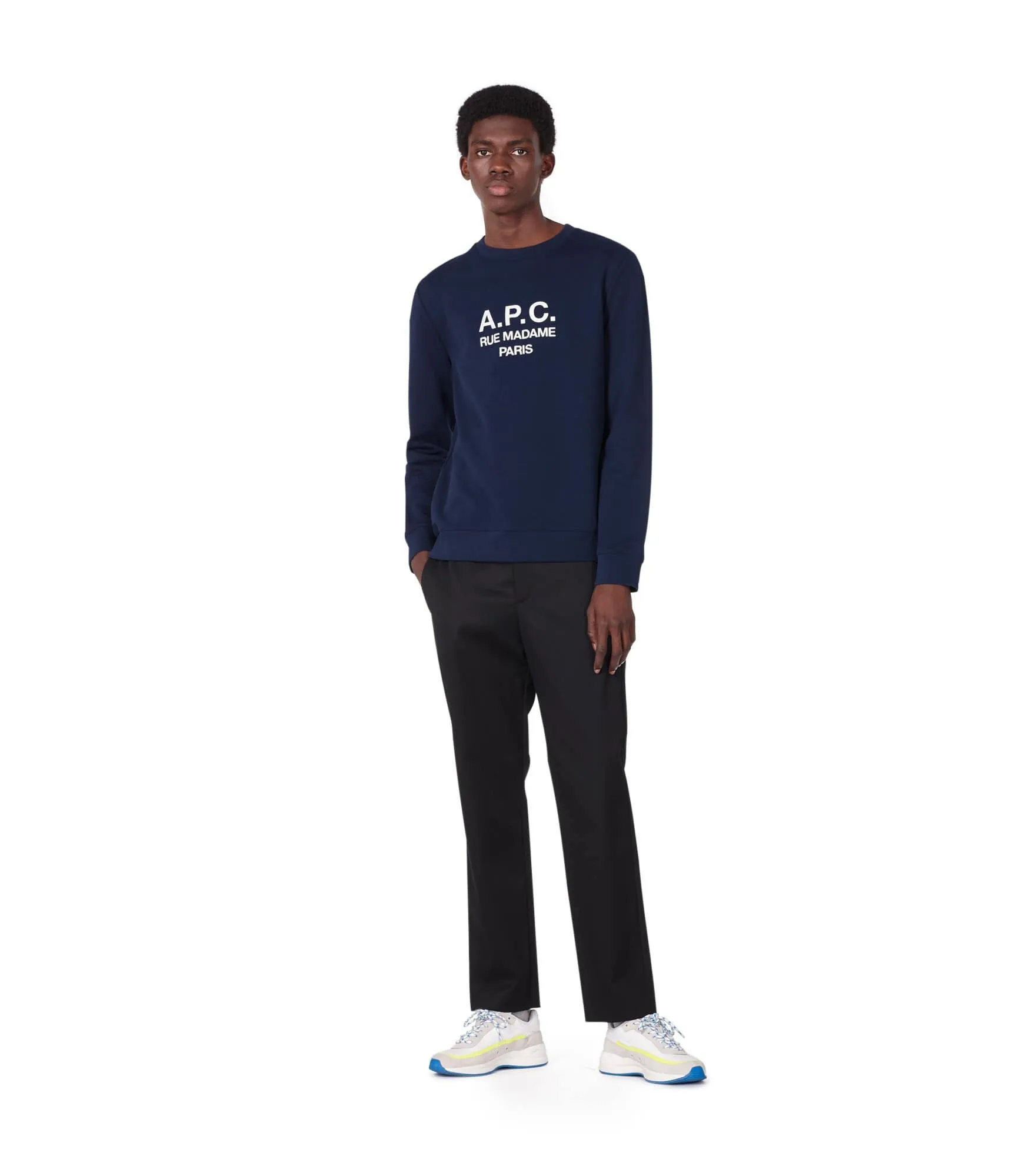 A.P.C.  |Crew Neck Long Sleeves Plain Logo Designers Sweatshirts