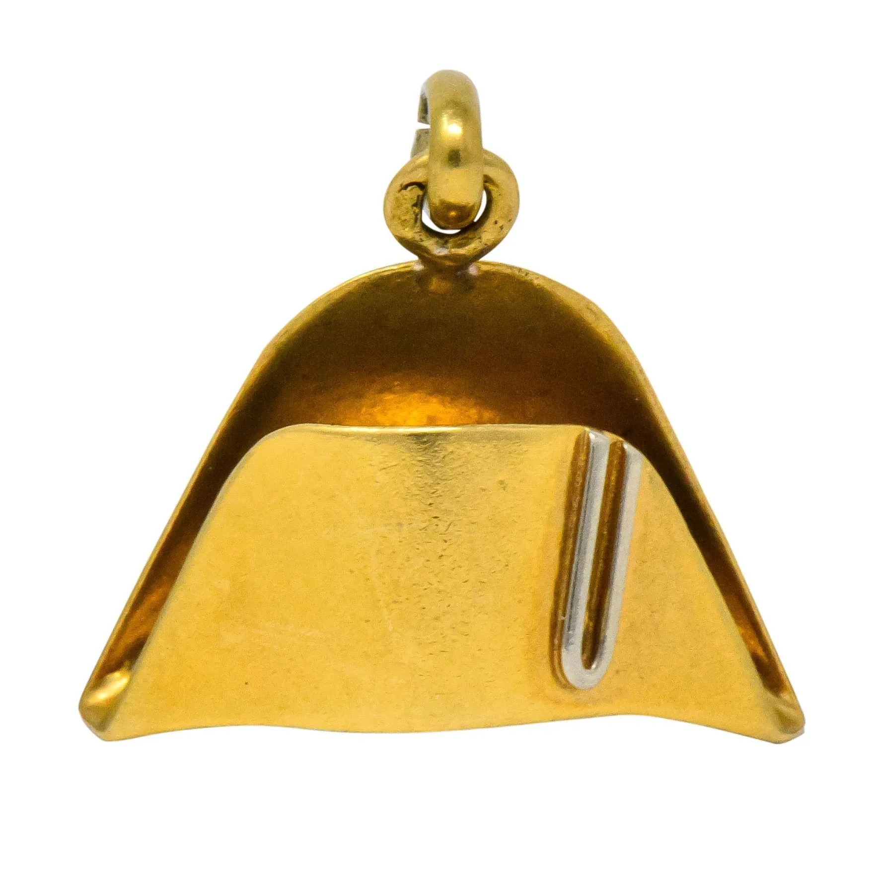 Art Nouveau 18 Karat Two-Tone Gold French Napoleonic Naval Hat Charm