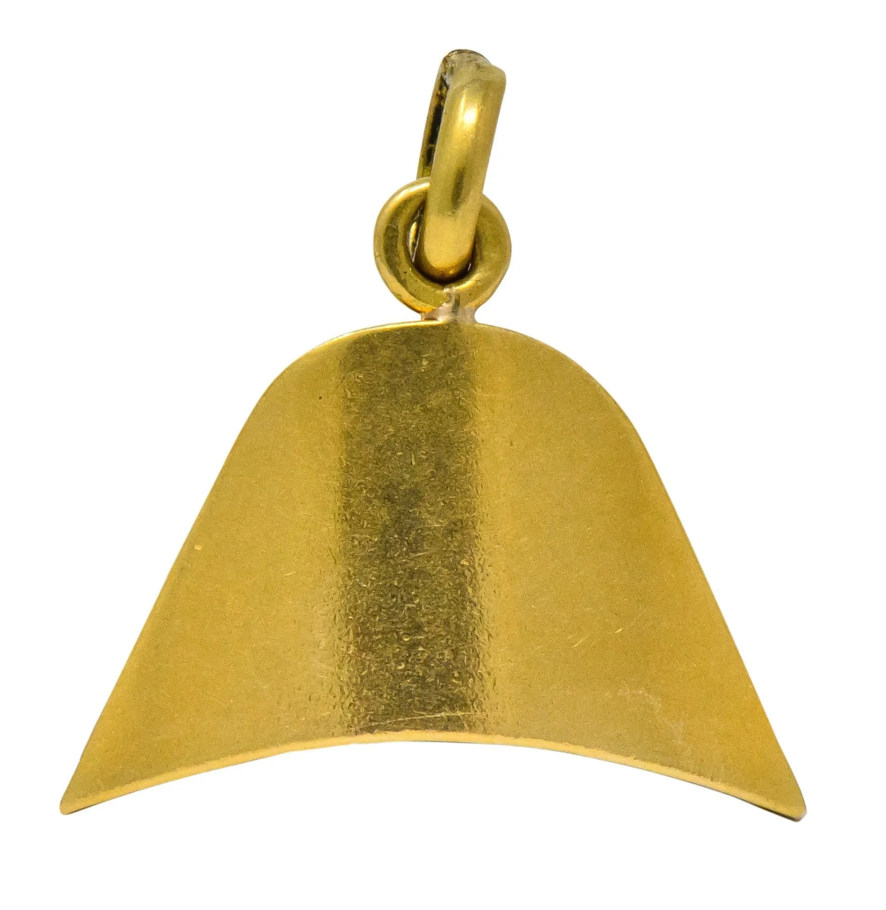 Art Nouveau 18 Karat Two-Tone Gold French Napoleonic Naval Hat Charm