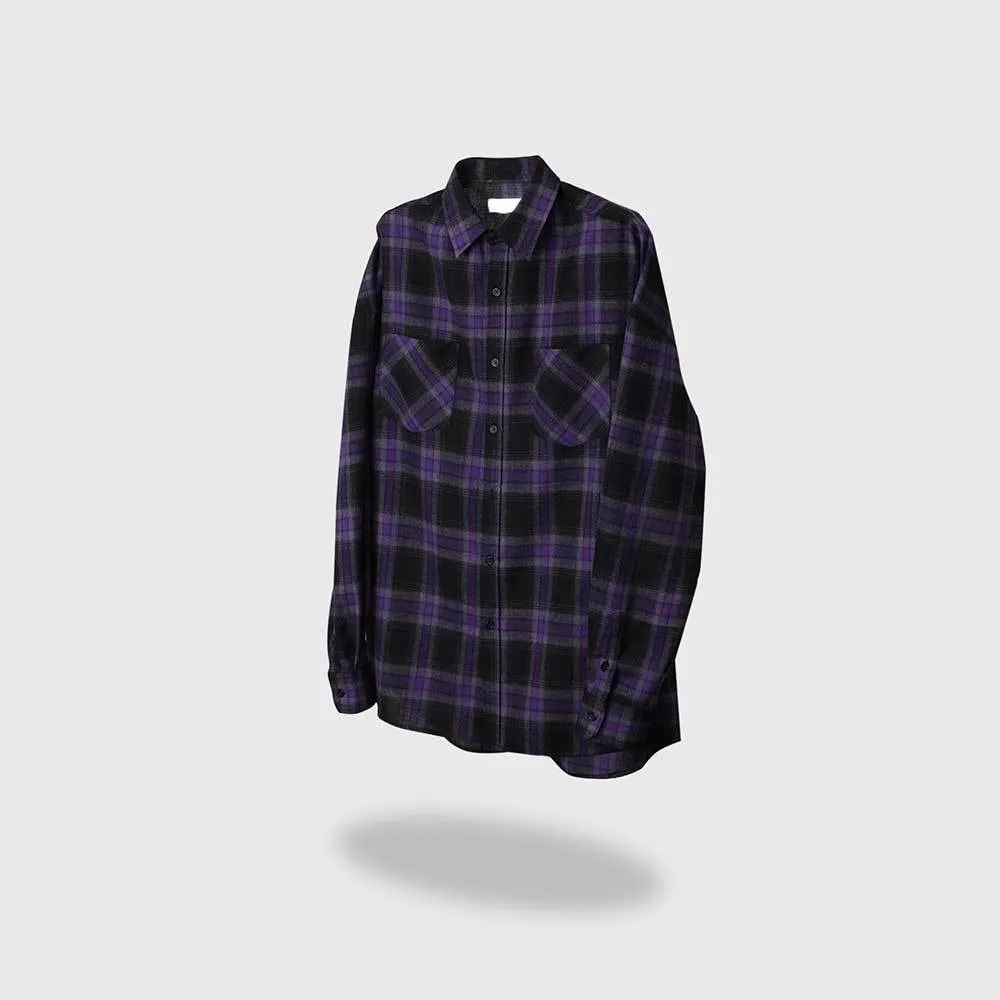 ASCLO  |Other Plaid Patterns Unisex Street Style Long Sleeves Cotton