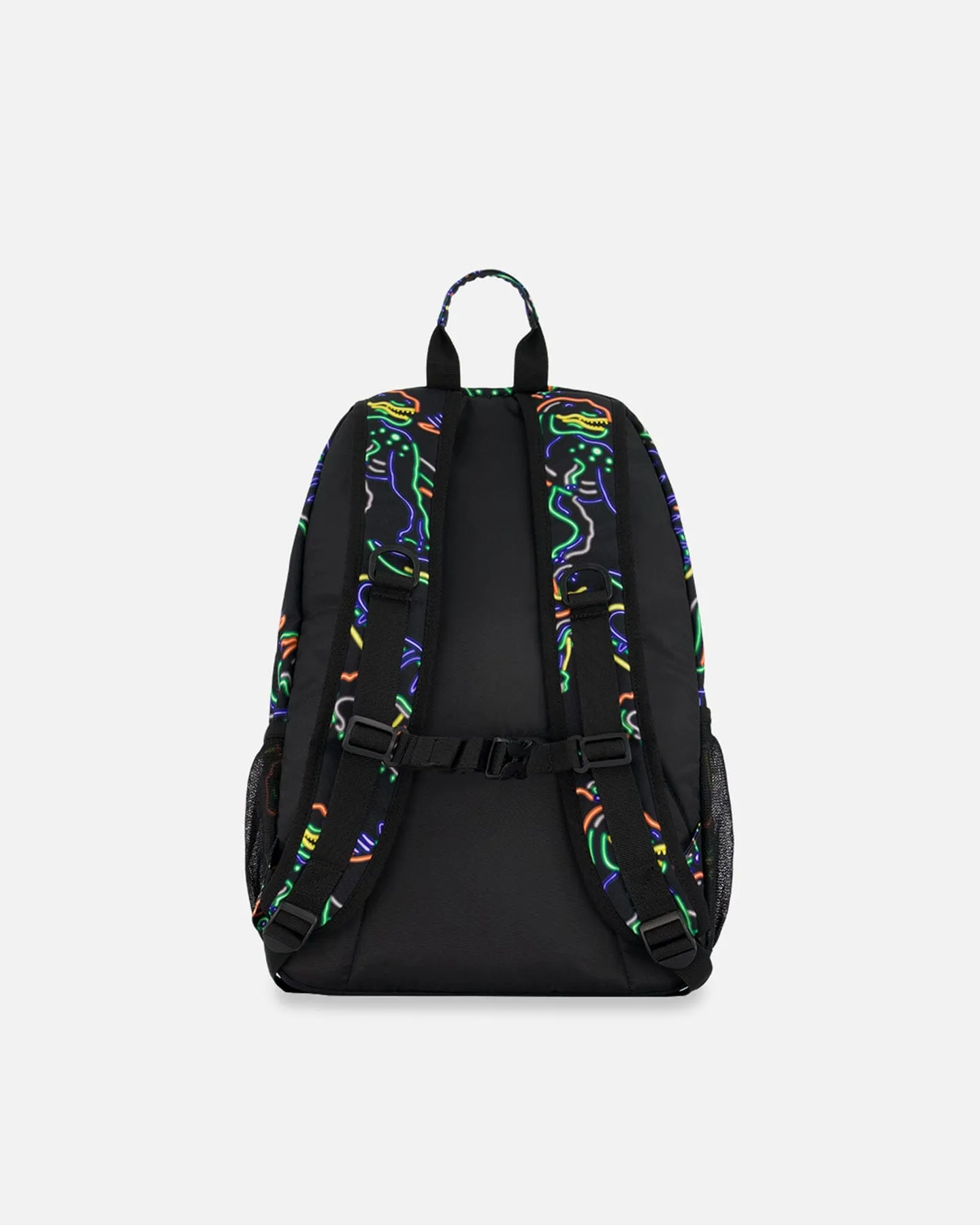 Backpack Black Printed Neon Dino