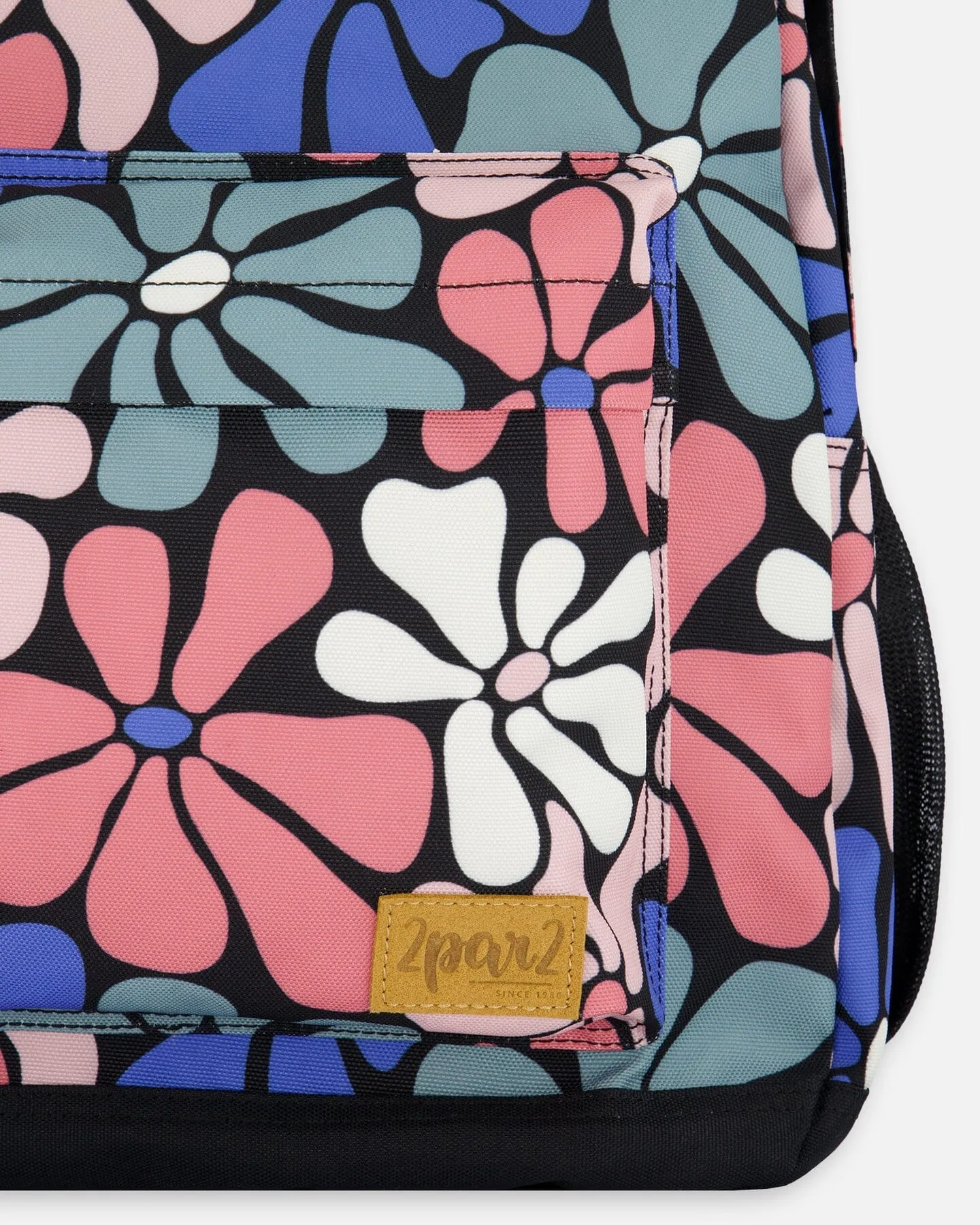 Backpack Printed Retro Flowers