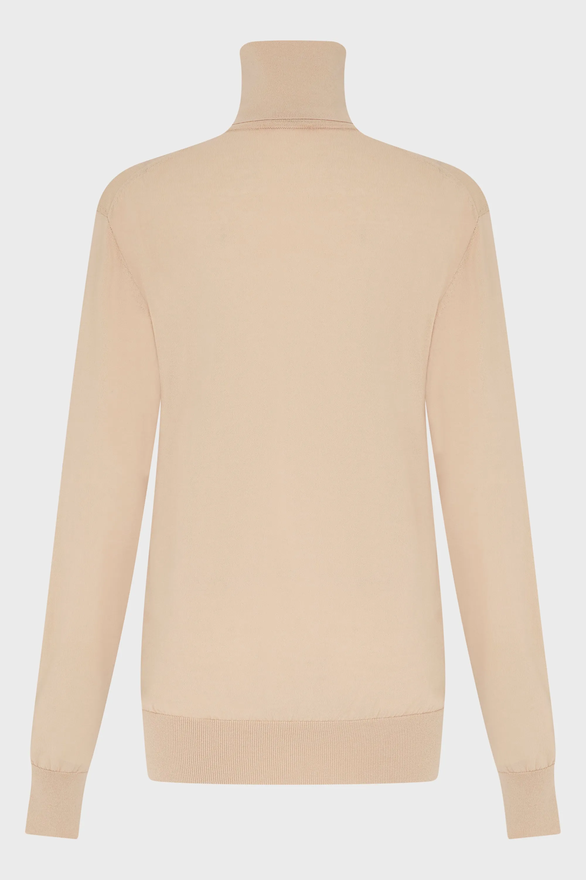 BEIGE EXTRA FINE TURTLENECK SWEATER