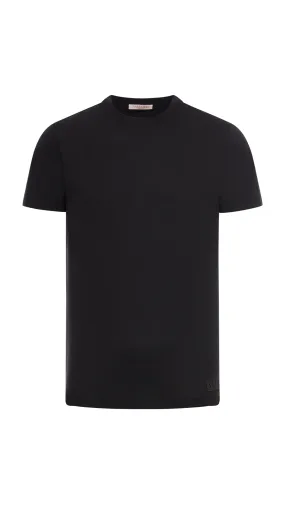 Black Cotton T-shirt - Black