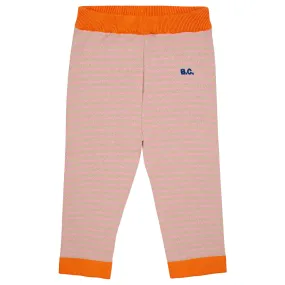 Bobo Choses Baby Knitted Pants Pink Stripes