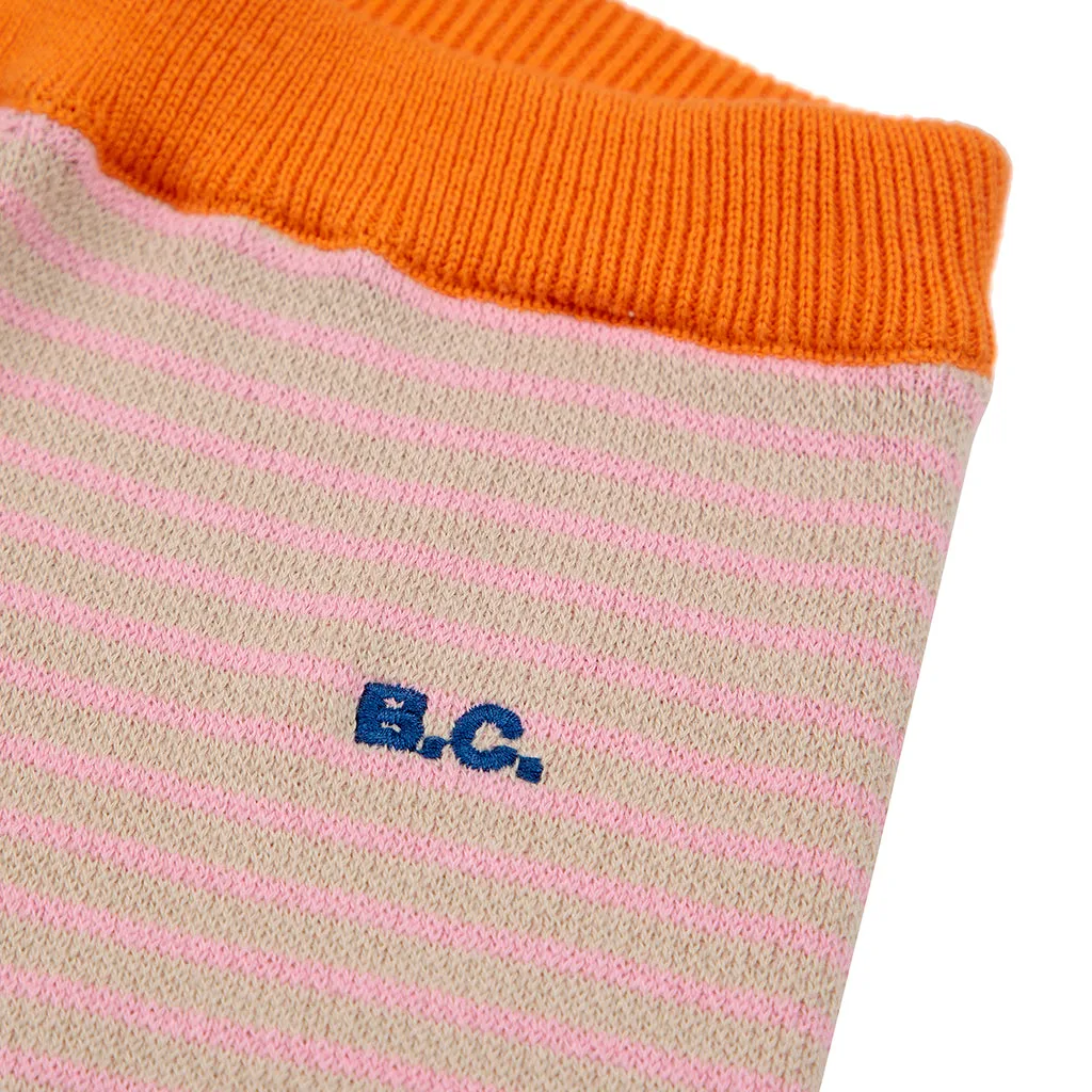 Bobo Choses Baby Knitted Pants Pink Stripes