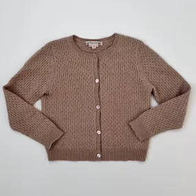 Bonpoint Rose Gold Cashmere Ribbed Cardigan: 8 Years