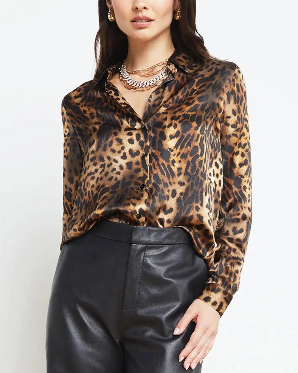 Brown Multi Tyler Leopard Blouse