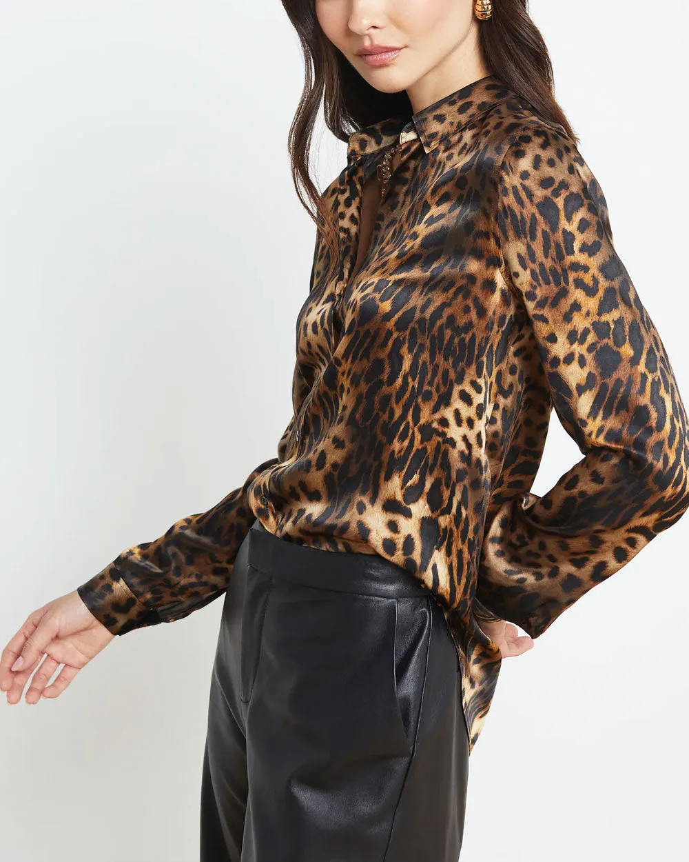 Brown Multi Tyler Leopard Blouse