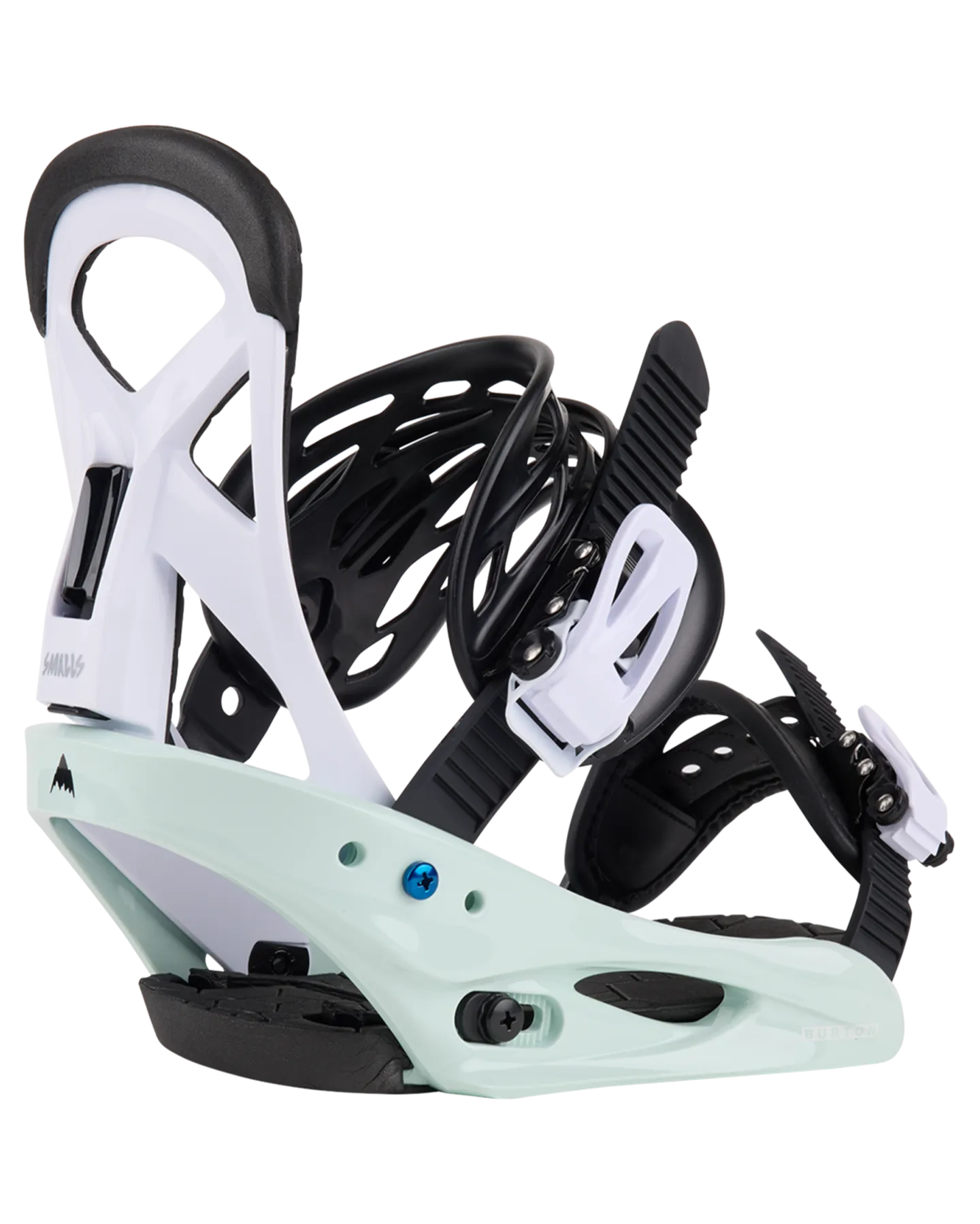 Burton Kids' Smalls Re:Flex Snowboard Bindings - Neo-Mint/White - 2024