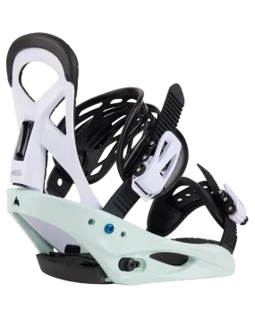 Burton Kids' Smalls Re:Flex Snowboard Bindings - Neo-Mint/White - 2024