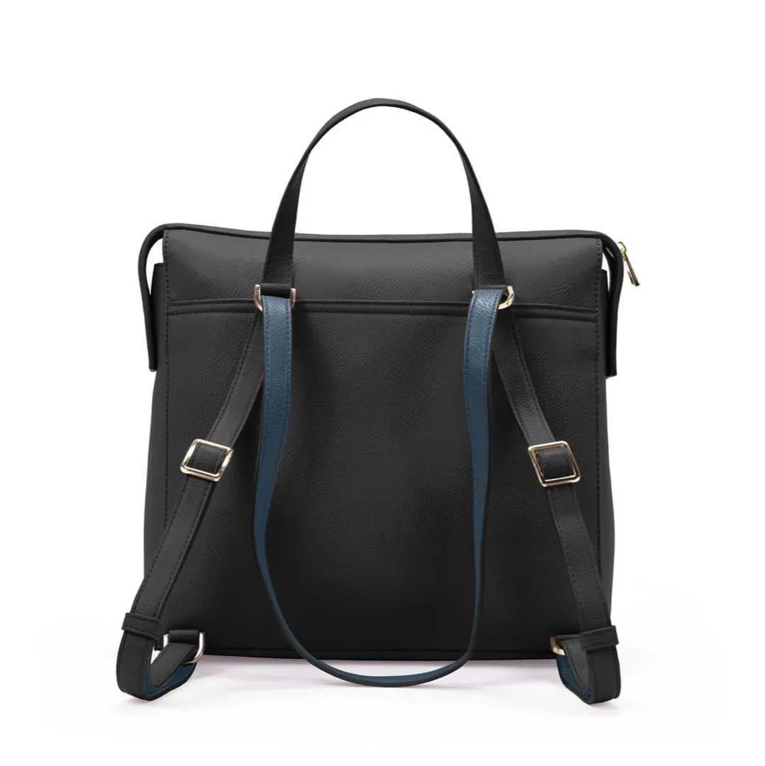 Campo Marzio Sharon Backpack Bag - Black Lapis Blue