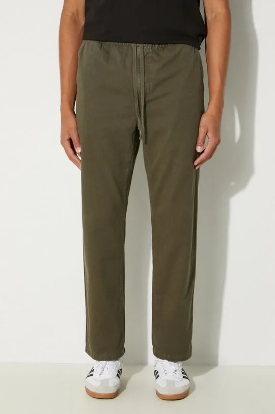 Carhartt WIP cotton trousers Flint Pant green color I029919.666GD