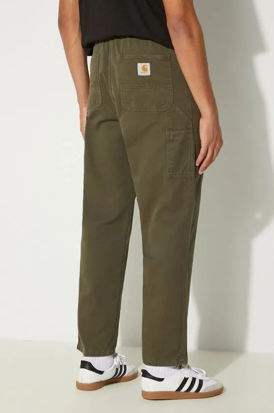 Carhartt WIP cotton trousers Flint Pant green color I029919.666GD