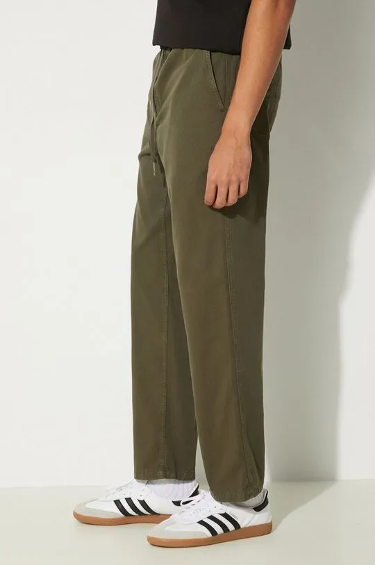 Carhartt WIP cotton trousers Flint Pant green color I029919.666GD