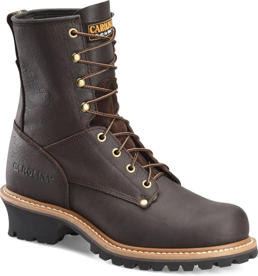 Carolina Mens 8” S.T. Logger Boots-Dark Brown