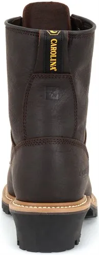 Carolina Mens 8” S.T. Logger Boots-Dark Brown