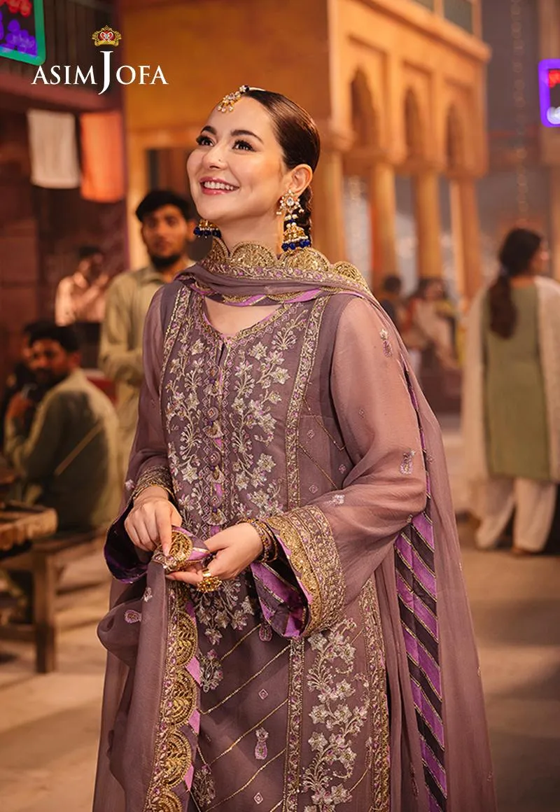 Chamkeeli by Asim Jofa Embroidered Chiffon Unstitched 3Pc Suit AJKK-29