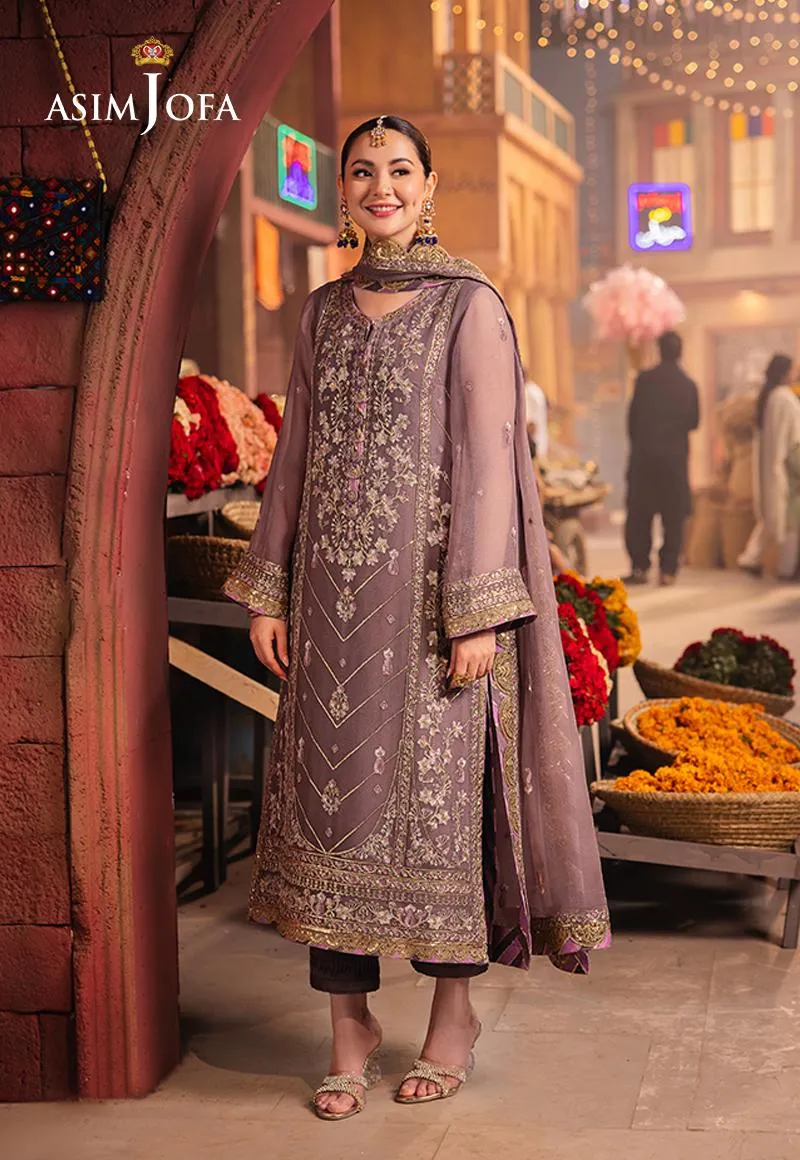 Chamkeeli by Asim Jofa Embroidered Chiffon Unstitched 3Pc Suit AJKK-29