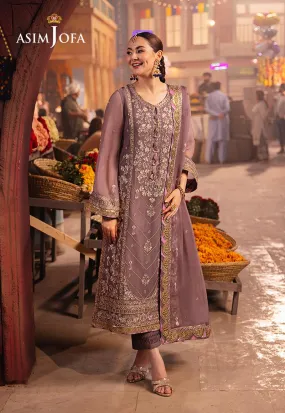 Chamkeeli by Asim Jofa Embroidered Chiffon Unstitched 3Pc Suit AJKK-29