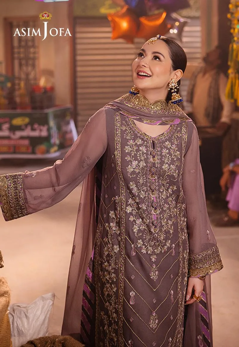 Chamkeeli by Asim Jofa Embroidered Chiffon Unstitched 3Pc Suit AJKK-29