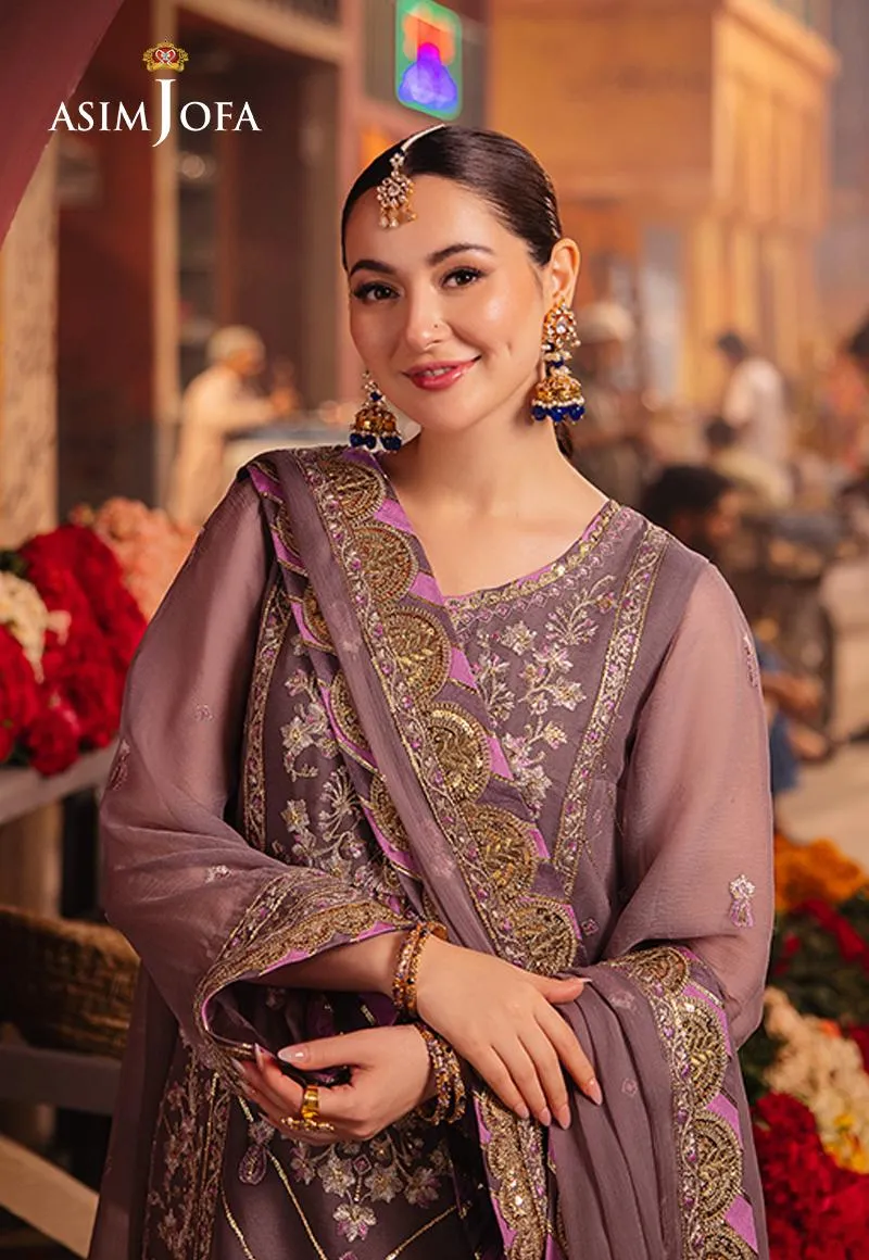 Chamkeeli by Asim Jofa Embroidered Chiffon Unstitched 3Pc Suit AJKK-29