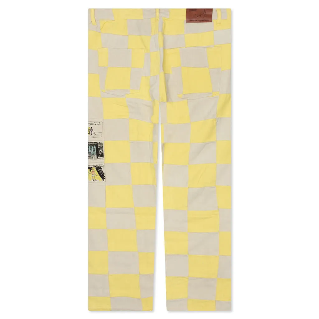 Checkered Pant - Yellow