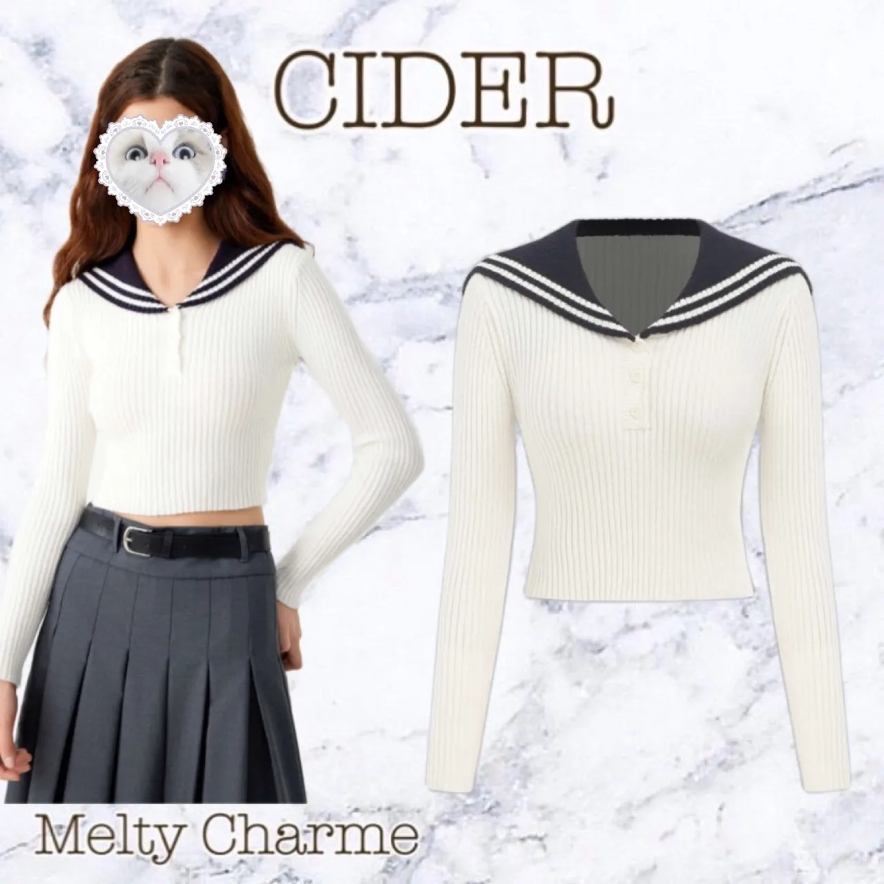 Cider  |Casual Style Rib Bi-color Long Sleeves Plain