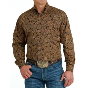 Cinch Men's Black & Gold Paisley Shirt