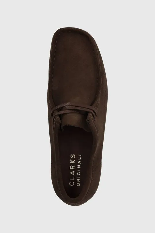 Clarks suede shoes Originals Wallabee men's brown color 26156606