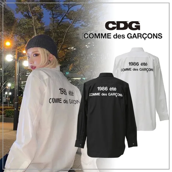 COMME des GARCONS  |Unisex Long Sleeves Plain Logo Designers Shirts